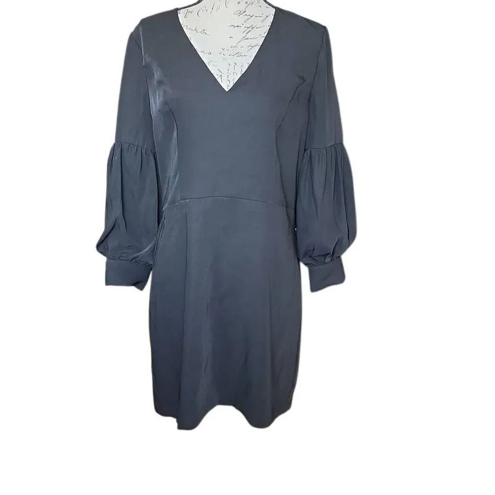ExpressβWomen's Size 14 Black V-Neck Puff Sleeve Mini Dress